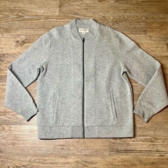 Penguin by Munsingwear Mens Gray Textured Zip-Up Bomber Jacket Size‎ XL - Picture 1 of 8
